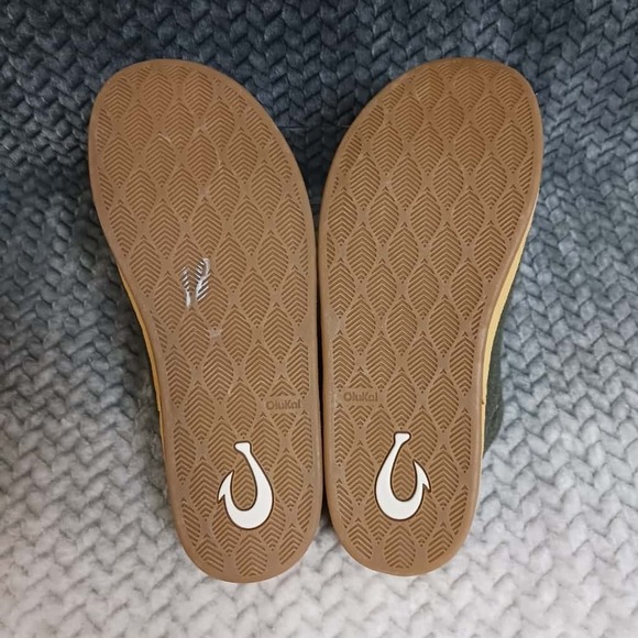 Olukai Hamani Hulu Men's Slippers Green Slip On Shoes Wool Warm Size 11 - Picture 10 of 10